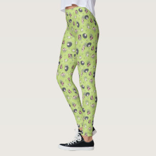 Beetlejuice Cute Chibi Toss Mönster Leggings