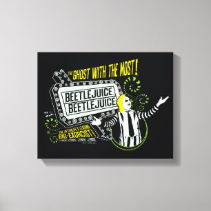Beetlejuice   "Ghost with the Mest" Marquee Canvastryck