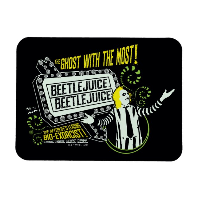 Beetlejuice | "Ghost with the Mest" Marquee Magnet (Horisontell)