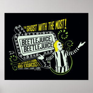 Beetlejuice "Ghost with the Mest" Marquee Poster