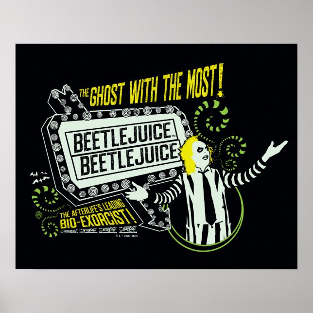 Beetlejuice | "Ghost with the Mest" Marquee Poster (Framsidan)