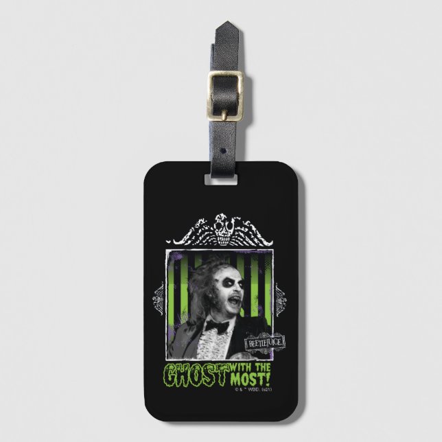 Beetlejuice | "Ghost with the mest" Porträtt Bagagebricka (Framsida vertikal)