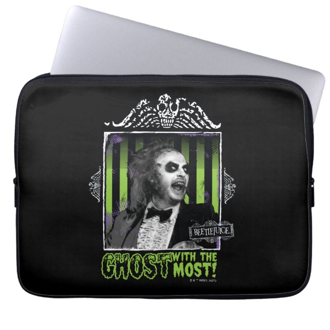 Beetlejuice | "Ghost with the mest" Porträtt Laptop Fodral (Framsidan)