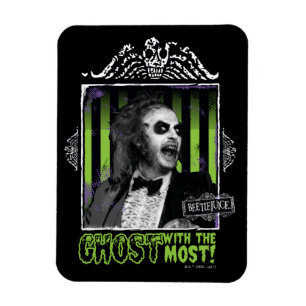 Beetlejuice   "Ghost with the mest" Porträtt Magnet