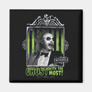 Beetlejuice   "Ghost with the mest" Porträtt Magnet