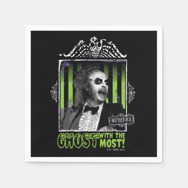 Beetlejuice | "Ghost with the mest" Porträtt Pappersservett (Framsidan)