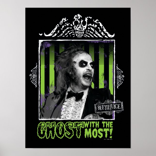 Beetlejuice | "Ghost with the mest" Porträtt Poster (Framsidan)