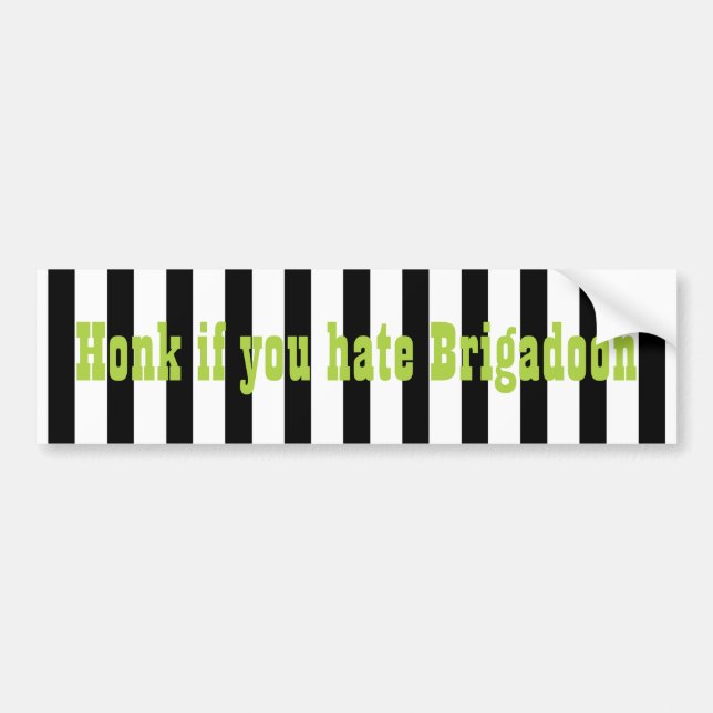 Beetlejuice Honk för Brigadoon Bumper Sticker Bildekal (Framsidan)
