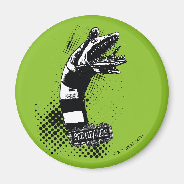 Beetlejuice | Illustration av sandmask Magnet (Framsidan)