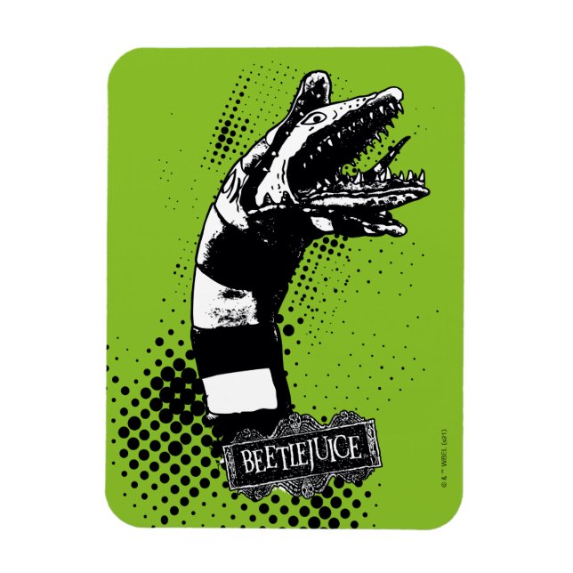 Beetlejuice | Illustration av sandmask Magnet (Vertikal)