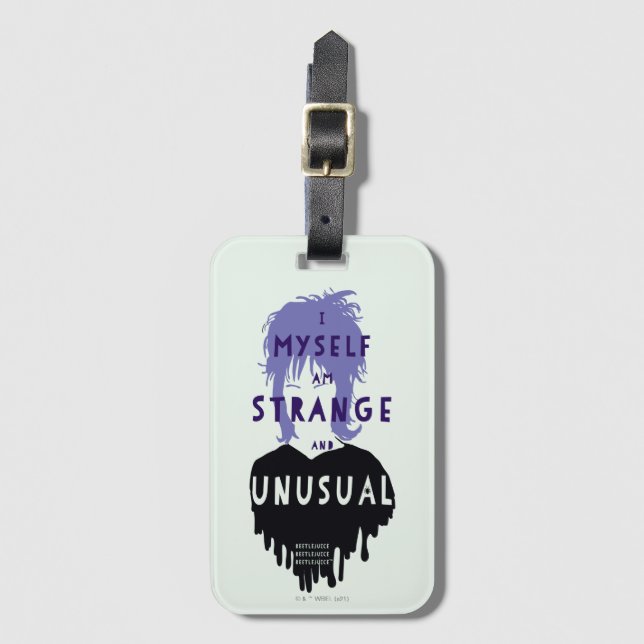 Beetlejuice | Lydia "Strange and Unusual"-grafik Bagagebricka (Framsida vertikal)