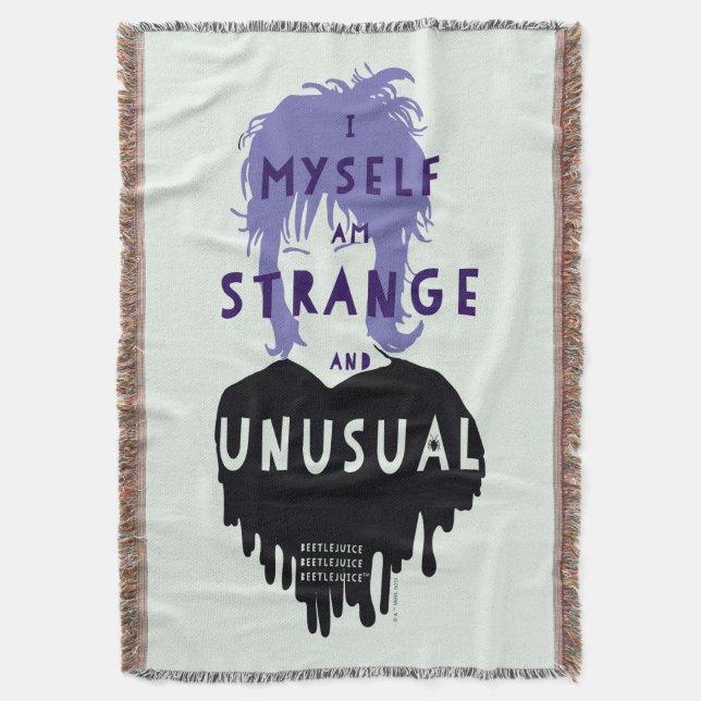Beetlejuice | Lydia "Strange and Unusual"-grafik Filt (Framsidan Vertikal)