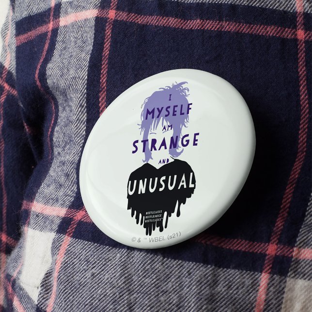 Beetlejuice | Lydia "Strange and Unusual"-grafik Knapp (Button on a shirt)