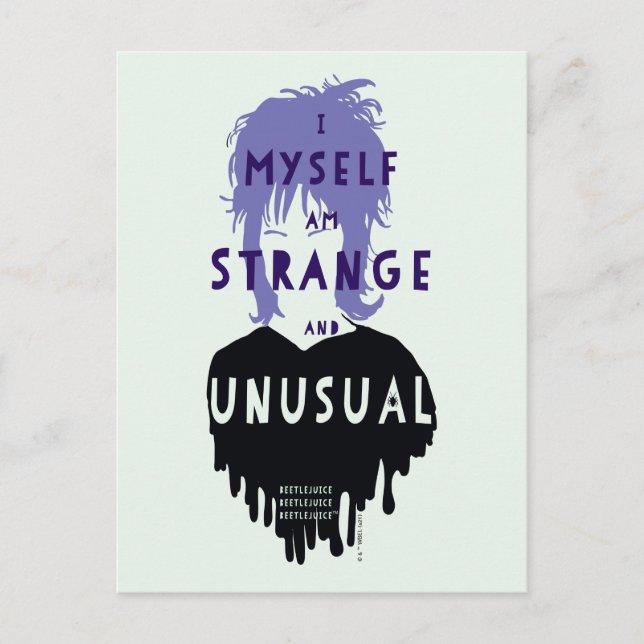 Beetlejuice | Lydia "Strange and Unusual"-grafik Vykort (Framsida)