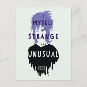 Beetlejuice Lydia "Strange and Unusual"-grafik Vykort