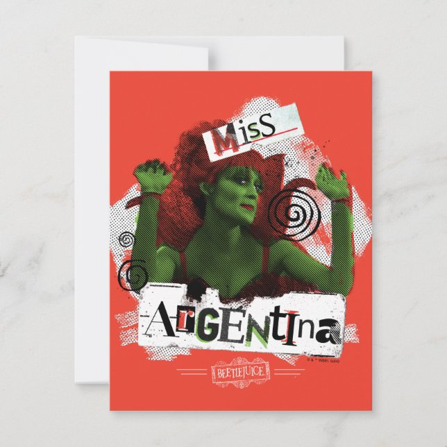 Beetlejuice | Miss Argentina Anteckningskort (Framsida)