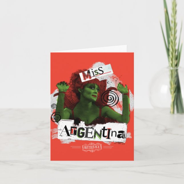 Beetlejuice | Miss Argentina Anteckningskort (Framsida)