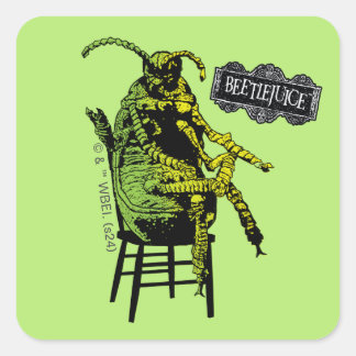 Beetlejuice | Ordförandegrupp Fyrkantigt Klistermärke