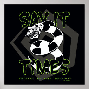 Beetlejuice Säg det tre gånger Poster