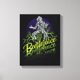 Beetlejuice Sitta vid Gravsten Canvastryck