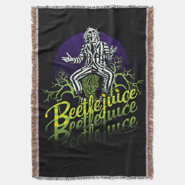 Beetlejuice | Sitta vid Gravsten Filt (Framsidan Vertikal)