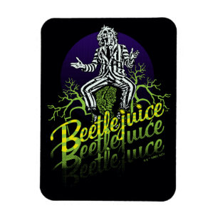 Beetlejuice Sitta vid Gravsten Magnet