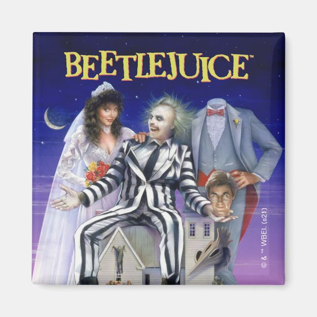 Beetlejuice | Teaterisk Poster Magnet (Framsidan)