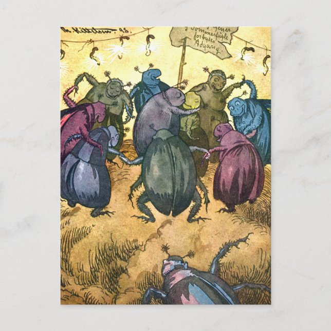 Beetles Firande Midsommar Vykort (Framsida)