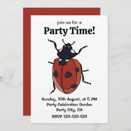 Beetles Insekt Ladybug Beetles Inbjudningar