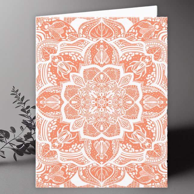 Beetles Mandala Art Blank Tack Kort (Skapare uppladdad)