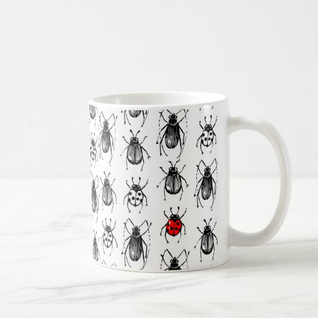 Beetles och ladybug kaffemugg (Höger)
