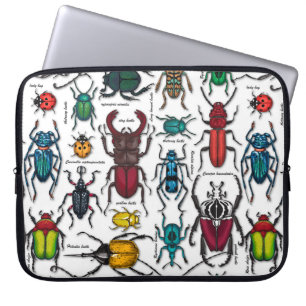Beetles på white laptop fodral