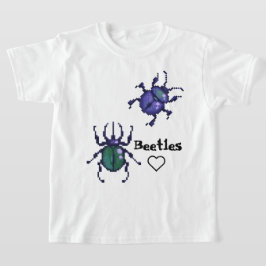 Beetles pixel art t shirt