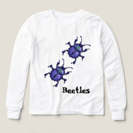 Beetles purple pixel art t shirt