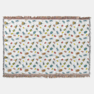 Beetles Throw Blanket Filt