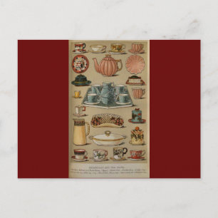 Beeton Breakfast Tea China Crockery Vykort