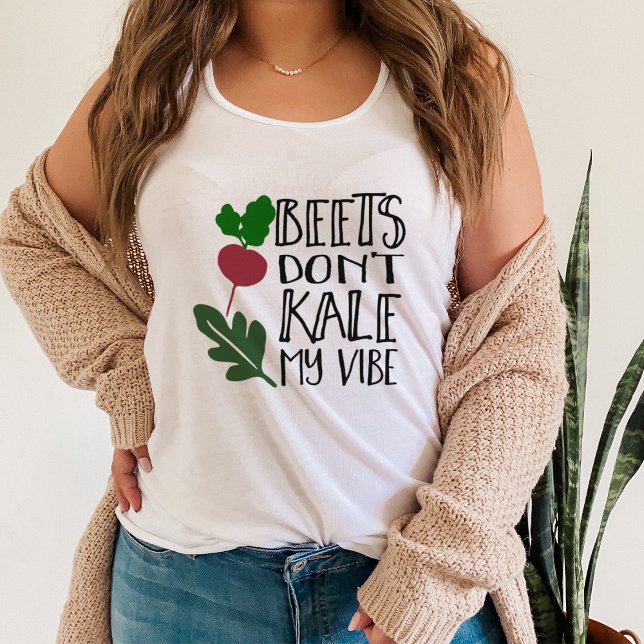 Beets Kale inte mina vibe-kvinnors Linne Med Racerback (Skapare uppladdad)