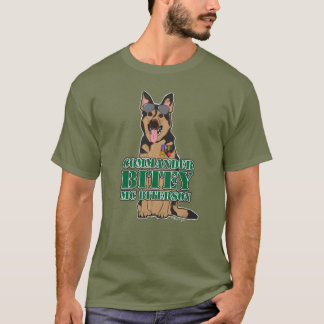 Befälhavare Bitey McBiterson - Tyska shepherd T Shirt