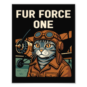 Befälhavare för flygande Kattdjur för Aviator Cat Fototryck