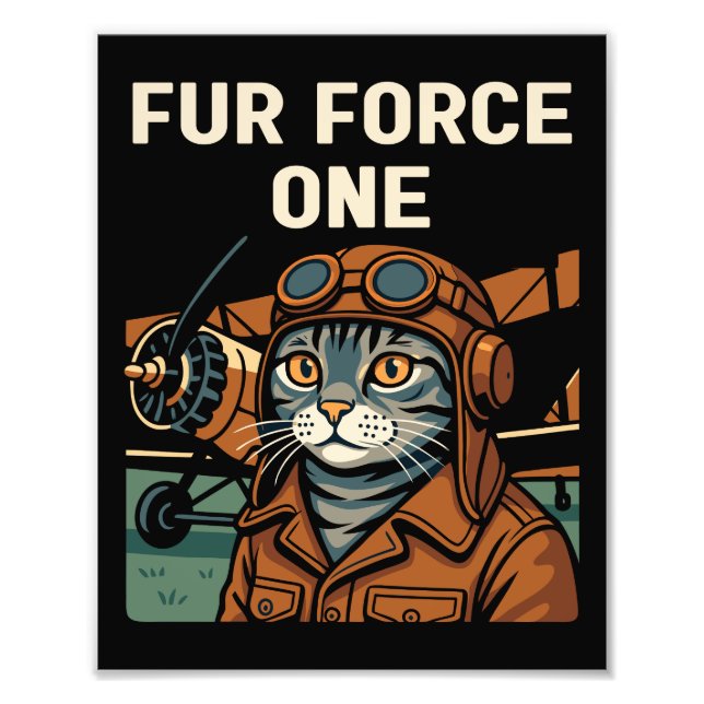 Befälhavare för flygande Kattdjur för Aviator Cat Fototryck (Framsidan)