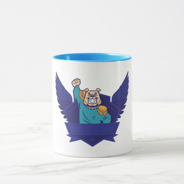 Befälhavare för militärbulldog, kaffe mugg (Center)