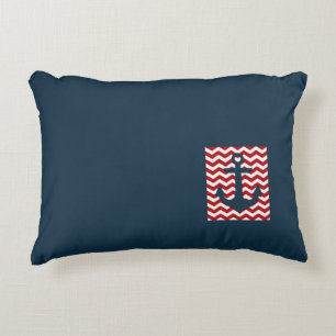 Befälhavare för Nautical Anchor Patriotic Boat Nam Prydnadskudde