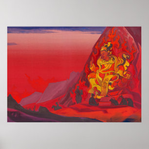 Befälhavare för Rigden Djapo av Nicholas Roerich Poster