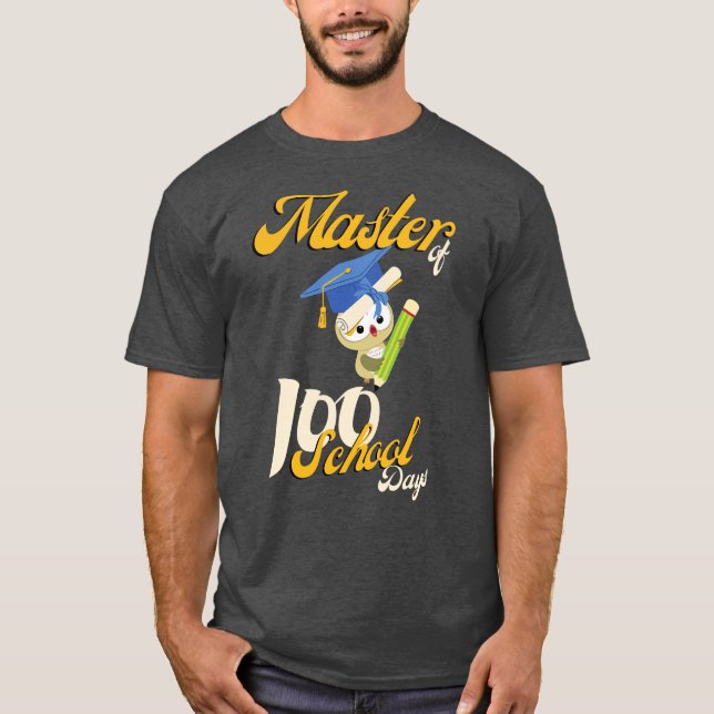 Befälhavare på 100 skoldagar, 100 dagar t shirt (Framsida)