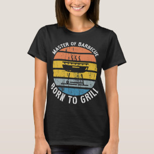 Befälhavare på Barbecue Born till Grill BBQ Grill T Shirt