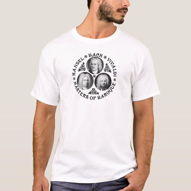 Befälhavare på Baroque - Bach - Handel - Vivaldi T Shirt (Framsida)