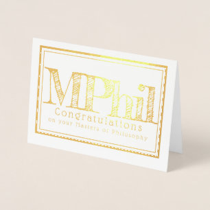 Befälhavare på filosofiska grattisar folierat kort