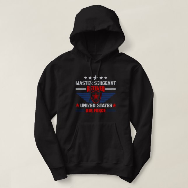 Befälhavare på militära retirem från Luft-styrkan Hoodie (Design framsida)