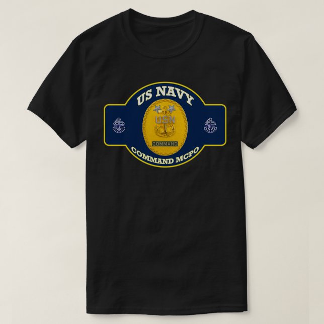 Befälhavare: Petty Officer Badge Shield Pu T Shirt (Design framsida)