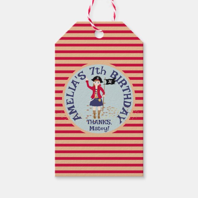 Befälhavare vid Pirat Fraktens Födelsedagsfest Presentetikett (Framsidan)